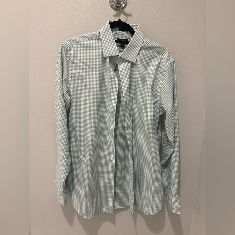 J. Crew Green Casual Button Down Shirt with Classic Collar